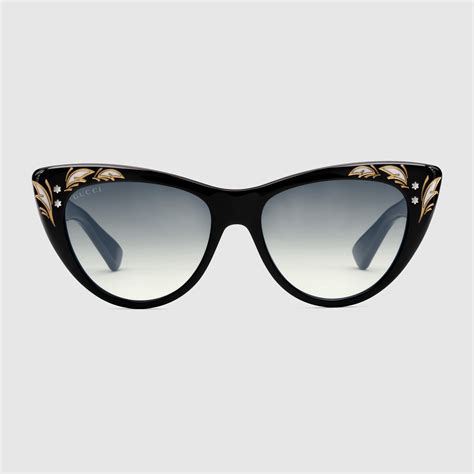 gucci oversized cat eye glasses|cat eye Gucci sunglasses women's.